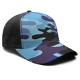 thumbnail image 1 of Camouflage Baseball Cap Adjustable Size – Stylish Spliced Design Trucker Hat, Dad Hat with Full Print Front & Brim, Breathable Cotton Blend Snapback for Sports, Travel & Daily Wear, 1 of 3