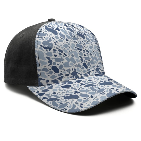 Camouflage Baseball Cap Adjustable Size – Stylish Spliced Design Trucker Hat, Dad Hat with Full Print Front & Brim, Breathable Cotton Blend Snapback for Sports, Travel & Daily Wear