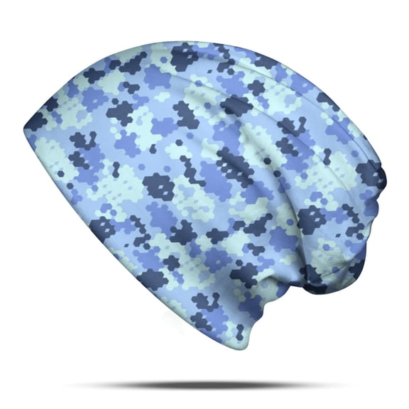 Camouflage Beanie Hat – Soft Stretchy Polyester Winter Cap, Warm Slouchy Style for Everyday Wear & Outdoor Activities