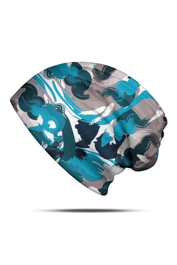 Camouflage Beanie Hat – Soft Stretchy Polyester Winter Cap, Warm Slouchy Style for Everyday Wear & Outdoor Activities