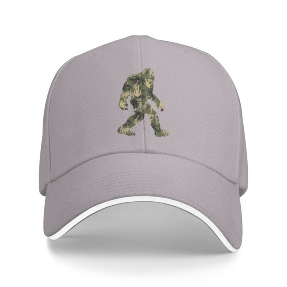Camouflage Bigfoot Men Women Sandwich Cap Classic Baseball Capunisex Adjustable Casquette Dad Hat