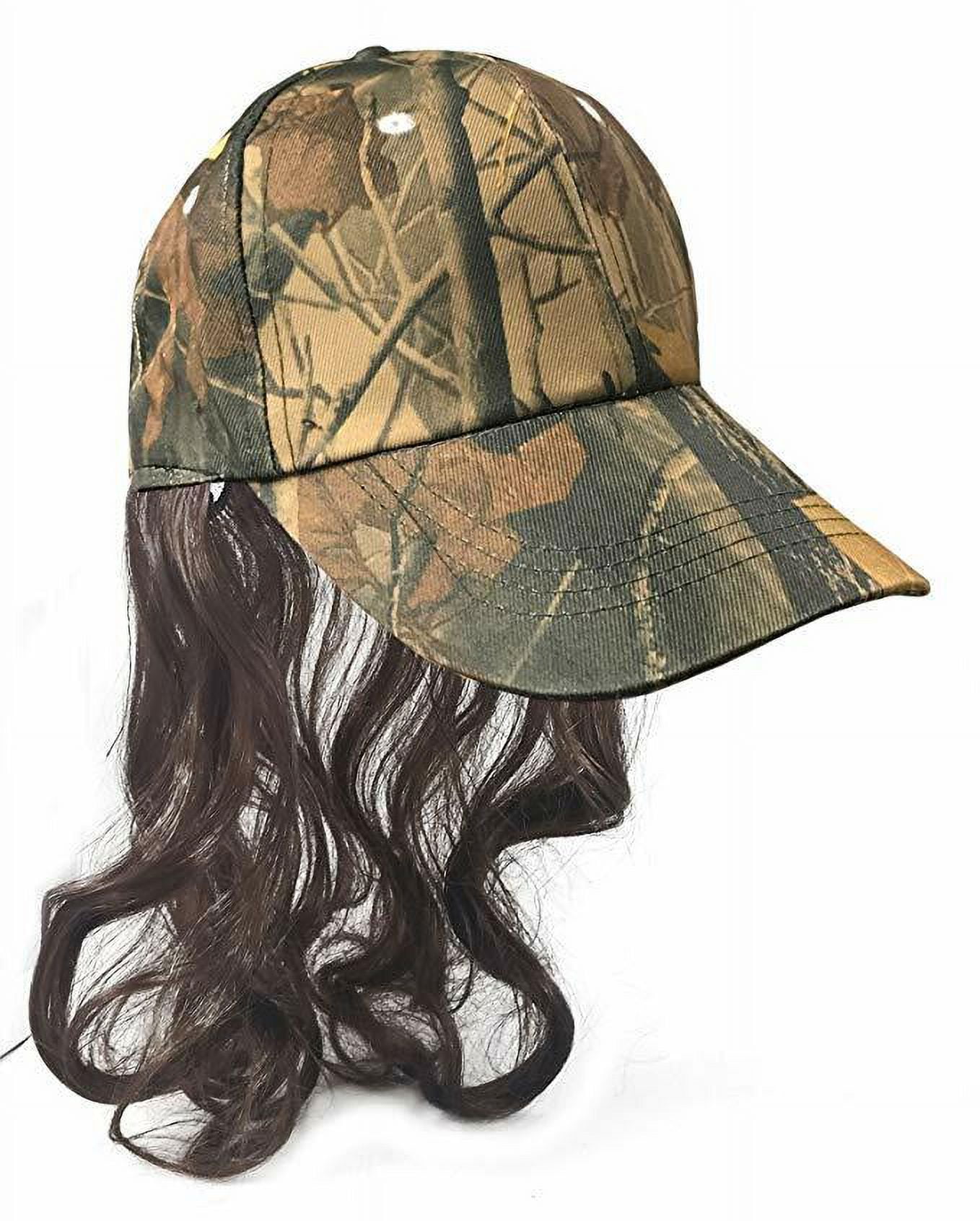 Camouflage Billy Ray Hat with Brown Hair