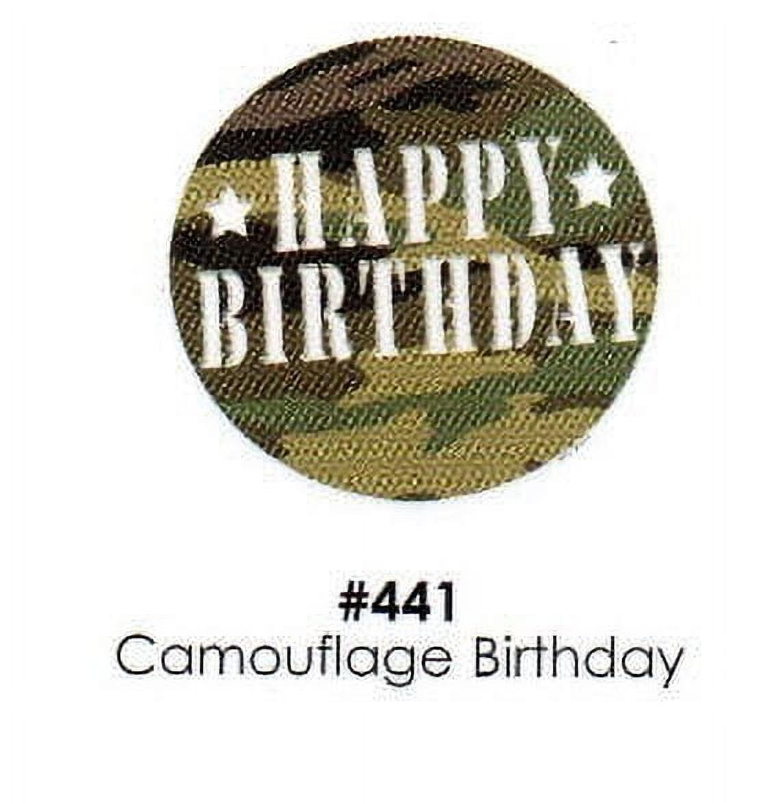 CAKESUPPLYSHOP Camouflage Birthday Cake Decoration Edible Frosting Photo Sheet
