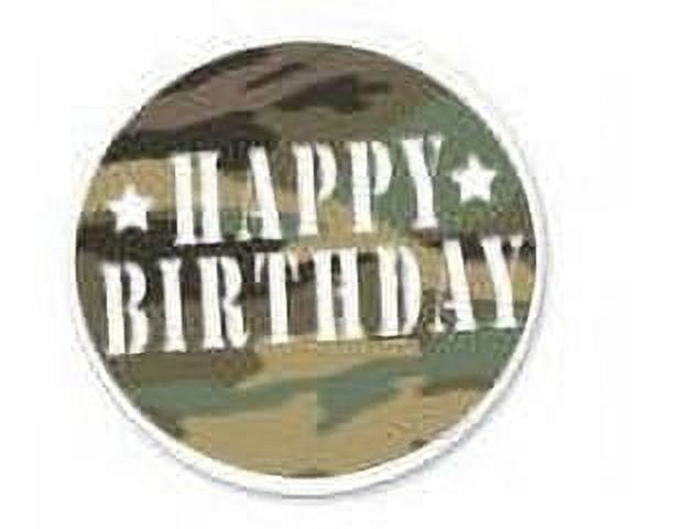 CAKESUPPLYSHOP Camouflage Birthday Extra Large Edible Photo Image Cake Decoration