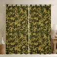 thumbnail image 1 of Camouflage Blackout Curtains,Yellow Army Green Camo Curtains & Drapes,Desert Military Themed Window Curtains,Marble Texture Window Treatments Retro Vintage Style Decor, 1 of 6
