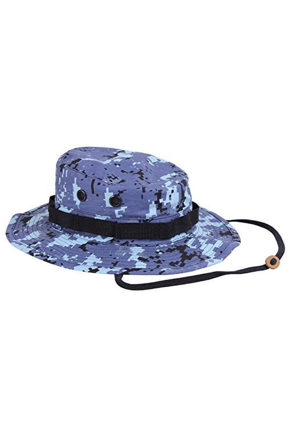 Camouflage Boonie Hat - Sky Blue Digital Camo