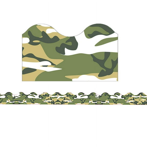 Teacher Created Resources 4610 Camouflage Scalloped Border Trim