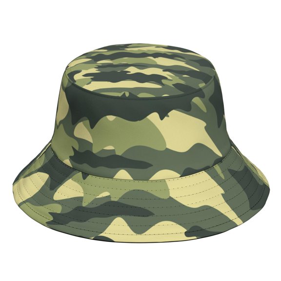 Camouflage Bucket Hat, Personalized Acrylic Fisherman Hat, Soft and Warm Casual Outdoor Cap for Daily Wear