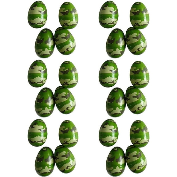 Camouflage Camo Easter Egg Hunt Eggs - 24 Ct Fillable Plastic