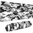 thumbnail image 1 of Camouflage Camo Gaming Mouse Pad XL Black White Gray Extended Big Large Desk Mat Non-Slip Rubber Base Stitched Edge Long Keyboard Mousepad for PC Computer Laptop,31.5×11.8 in, 1 of 6
