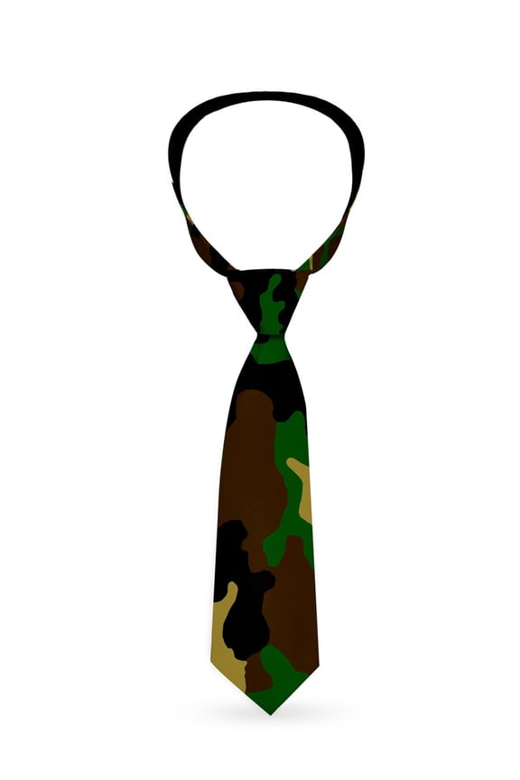 Camouflage Camo Military Army Green Brown Khaki Neck Tie