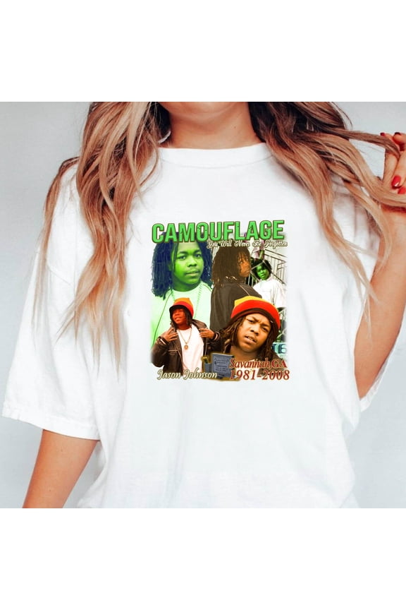 Camouflage Camo Pattern Hiphop Rapper RnB Streetwear Style Unisex T-Shirt, up to 5XL