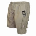 thumbnail image 1 of Camouflage Cargo Shorts for Men Multi Pocket Elastic Waistband Short Pants Drawstring Ripstop Straight Leg Camo Cargo Short Casual Relaxed Fit Wild Outdoor Work Joggers,Brown 2XL, 1 of 3