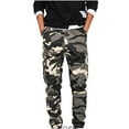 thumbnail image 1 of Camouflage Cargo Trousers for Men Work Pants Tactical Sweatpants Workout Bottoms Casual Streetwear with Multi Pockets, 1 of 4