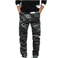 thumbnail image 1 of Camouflage Cargo Trousers for Men Work Pants Tactical Sweatpants Workout Bottoms Casual Streetwear with Multi Pockets, 1 of 5