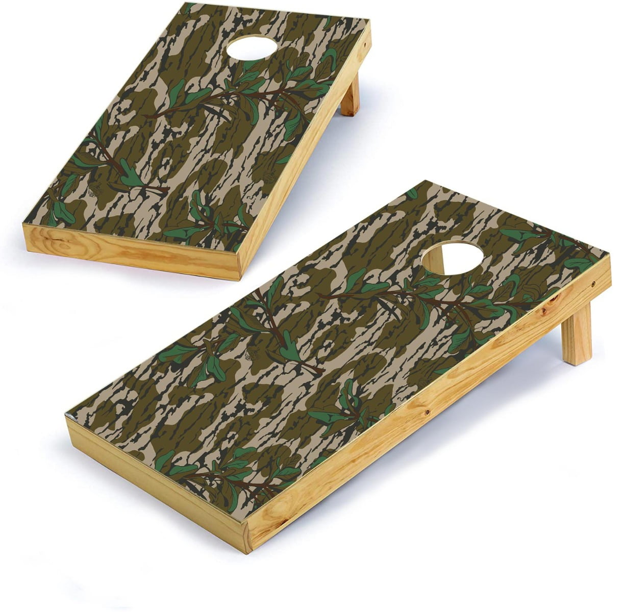 Camouflage Cornhole Board Vinyl Wrap Kit Greenleaf