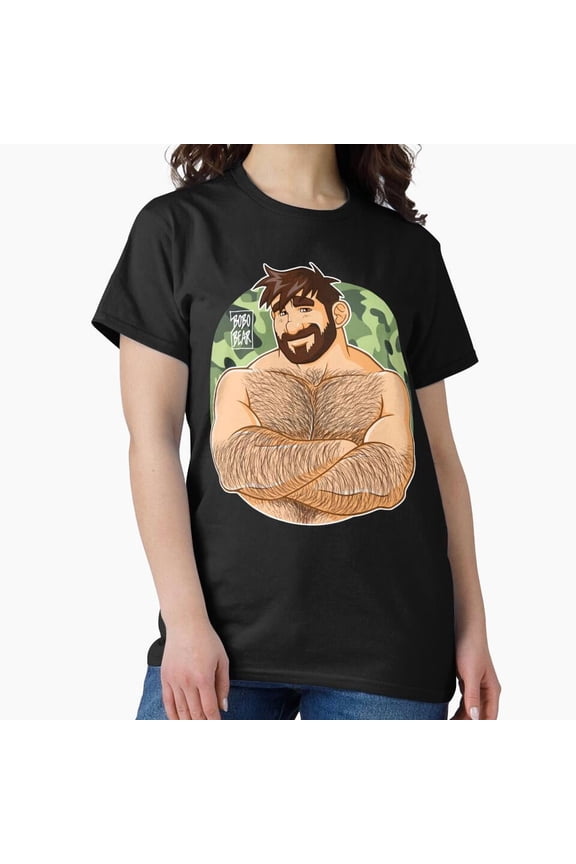 Camouflage Crossing Arms Pose Humor Fashion Military Style T-Shirt, for Men & Women, up to Size 5XL