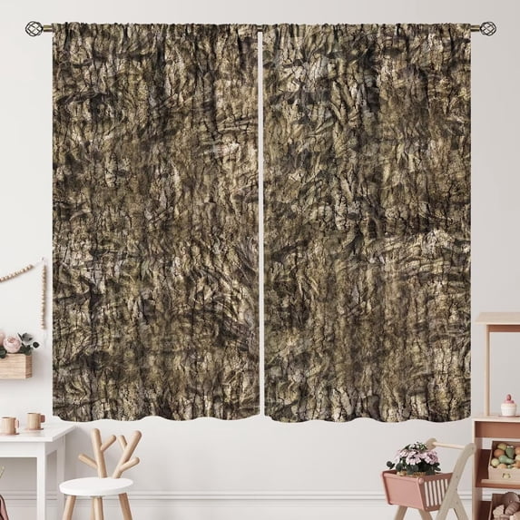 Camouflage Curtains Camo Camouflage Green Militarily Abstract Art Curtain with Rod Pocket for Living Room Apartment Home Decor Drapes Window Treatments 2 Panels Set 52x63 Inch