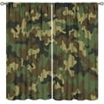 thumbnail image 1 of Camouflage Curtains Camo Camouflage Green Militarily Abstract Art Curtain with Rod Pocket for Living Room Apartment Home Decor Drapes Window Treatments 2 Panels Set 84x84in, 1 of 6