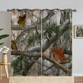 thumbnail image 1 of Camouflage Curtains Grommet Light Filtering Window Drapes with Hunting Theme Forest Tree Branch Leaf Print Pattern Decorative Privacy Curtains for Bedroom Living Room 2 Panels 42 x 84 Inch, 1 of 6