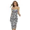 thumbnail image 1 of Camouflage Dazzle Pattern Printed Cross Back Cami Dress, Camo Camouflage Fashion Summer Maxi Sexy Casual Dress For Women, 1 of 4