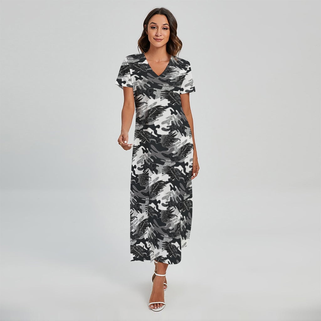 blue and green floral maxi dress Natalia Blue and Gold Watercolor Maxi Dress - L Size - Women's Dresses