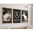 Camouflage Deer Bass And Name Wall Art Prints, Hunting Fishing Nursery ...