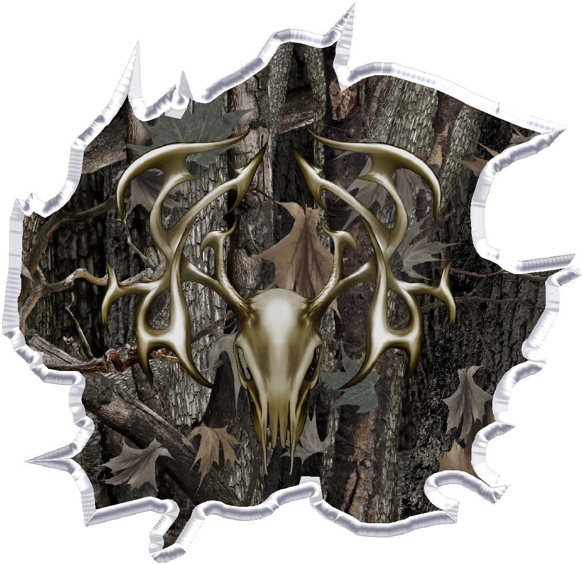 WHIMISCAL PRACTICALITY Camouflage Deer Hunting Edible Icing Image for 1/4 sheet cake