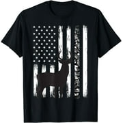 ANYAGE Camouflage Deer Hunting Gifts Men Dad Hunter Camo USA Flag T-Shirt