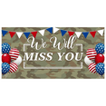 thumbnail image 1 of Camouflage Design We Will Miss You Red White Blue Banners Farewell Celebration Durable for Military Events Party Decoration, 1 of 7