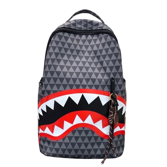 Shark Kids School Canvas Backpack For Boys Girls,Cartoon Student Rucksack Book Laptop Bag For Elementary Junior High School College Hiking