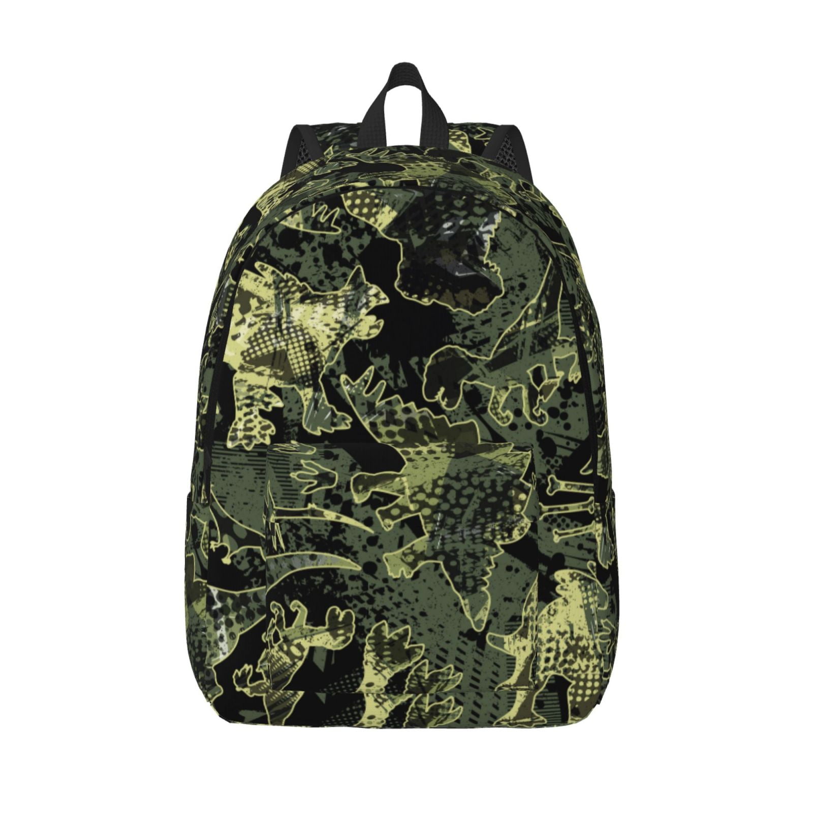 MAMINA Eagle Print Backpack For Kids & Teens - 17 Inch, Lightweight, Water-Resistant, Laptop Compartment, Green