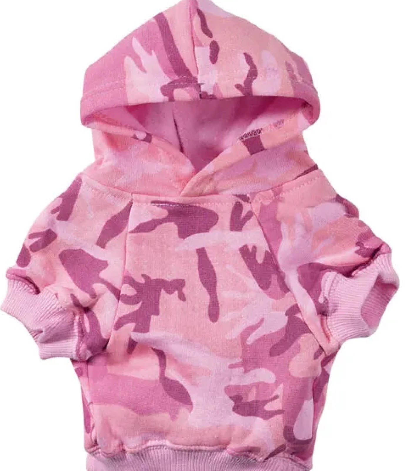 Camouflage Dog Hoodies Fleece Lined Chic Warm Pink or Green Camo Sweatshirts (Medium-Pink)