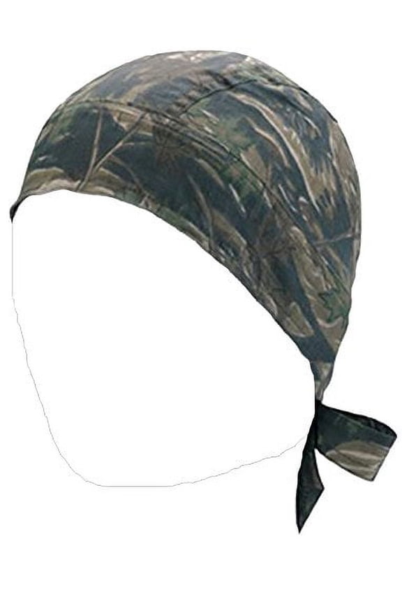 Camouflage Doo Rag Skull Cap Camo Bandana Hunting Hunters Head Wrap (Smokey Branch Camouflage)