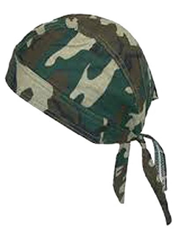 Camouflage Doo Rag Skull Cap Camo Durag Bandana Woodland Headwrap