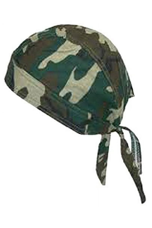 Camouflage Doo Rag Skull Cap Camo Durag Bandana Woodland Headwrap