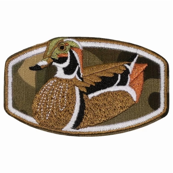 Camouflage Duck Embroidered Patch - Decorative Wild Duck Patch for Clothing, Bags, and Hats