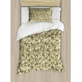thumbnail image 1 of Camouflage Duvet Cover Set Twin Size, Faded Color Uniform Pattern Classic Camouflage Grunge Vintage Fashion, Decorative 2 Piece Bedding Set with 1 Pillow Sham, Khaki Olive Green, by Ambesonne, 1 of 3