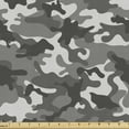 thumbnail image 1 of Camouflage Fabric by the Yard Upholstery, Monochrome Attire Pattern Camouflage Inside Vegetation Fashion Design Print, Decorative Fabric for DIY and Home Accents, 10 Yards, Grey Coconut by Ambesonne, 1 of 4