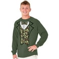 thumbnail image 1 of Camouflage Faux Three Piece Tuxedo Men's Big & Tall Long Sleeve Graphic Tee Brisco Brands 2X, 1 of 4