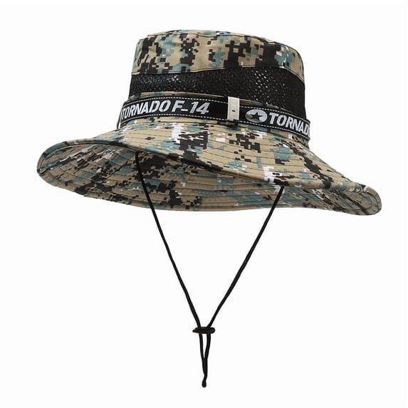 Camouflage Fishing Hat for men women Neck Cover for Outdoor Sun Protection UPF50+ Wide Brim Fishing Sun Hat with Neck Flap,