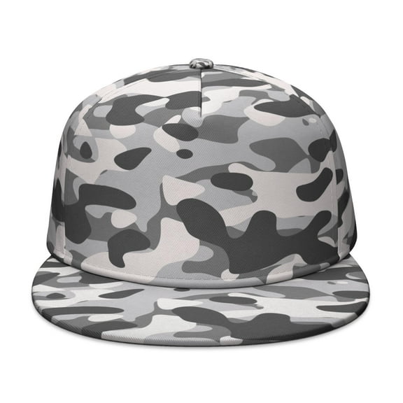 Camouflage Flat Baseball Cap – Adjustable Snapback Hat with Flat Bill, Breathable and Durable, Personalized Design for Sports, Travel & Daily Wear