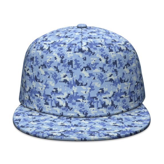 Camouflage Flat Baseball Cap – Adjustable Snapback Hat with Flat Bill, Breathable and Durable, Personalized Design for Sports, Travel & Daily Wear