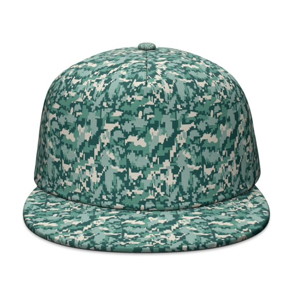 Camouflage Flat Baseball Cap – Adjustable Snapback Hat with Flat Bill, Breathable and Durable, Personalized Design for Sports, Travel & Daily Wear