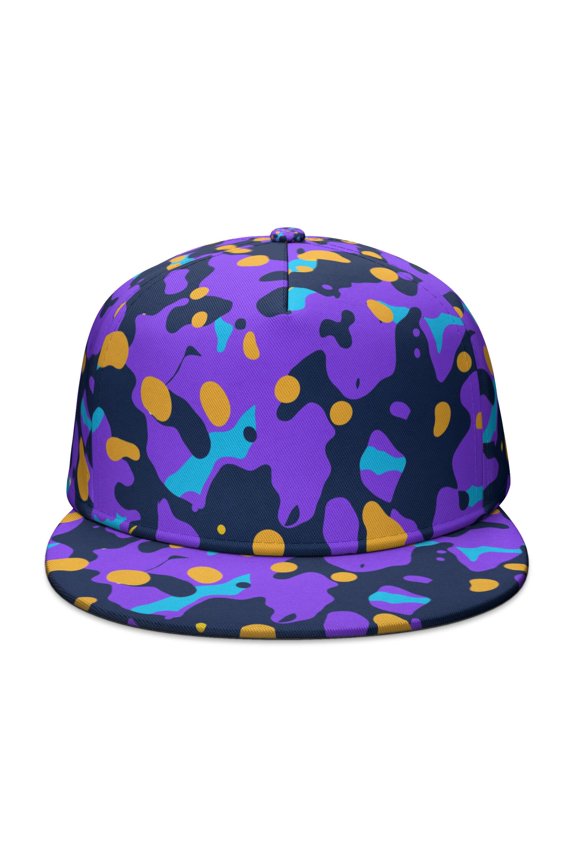 Camouflage Flat Baseball Cap – Adjustable Snapback Hat with Flat Bill, Breathable and Durable, Personalized Design for Sports, Travel & Daily Wear