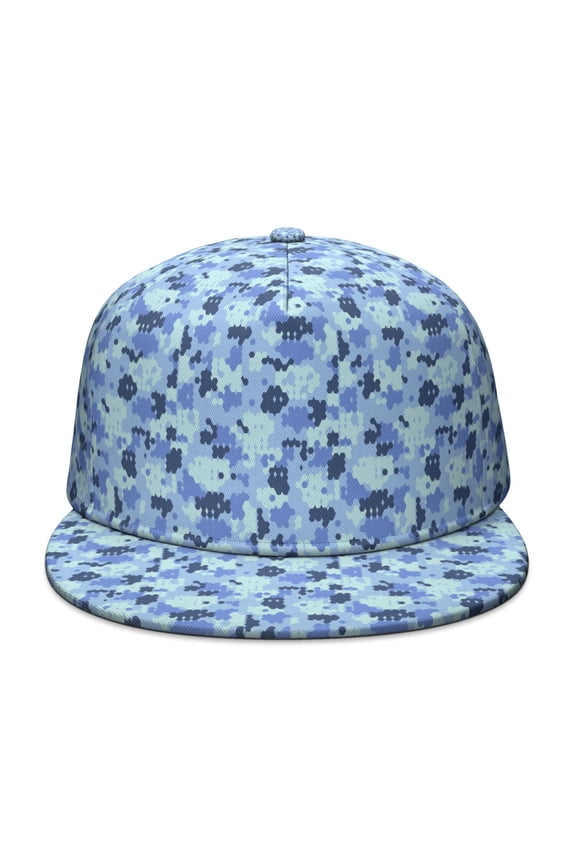 Camouflage Flat Baseball Cap – Adjustable Snapback Hat with Flat Bill, Breathable and Durable, Personalized Design for Sports, Travel & Daily Wear