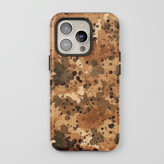 Camouflage For All iPhone Series Tough Phone Case Abstract Design Desert Brown