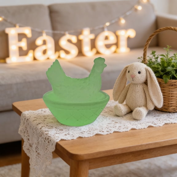 Camouflage Glass Egg Nest, Mini Glass Egg Nest Chicken Ornament, Handmade Glass Craft Easter Gifts, Mini Chicken Glass Craft for Gifts, Chicken Egg Nest Figurine, Spring Holiday, Tabletop Decor, 1pc