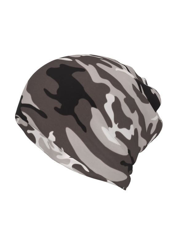 Camouflage Gray Beanie Skull Cap Lightweight Hip Hop Dwarf Hat Beanie Hat For Women Men