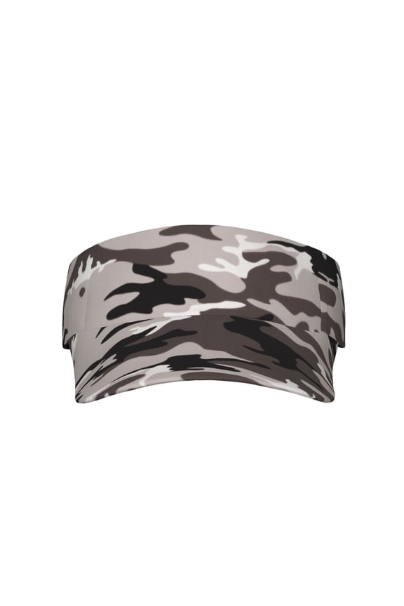 Camouflage Gray Sport Visor Hats Sun Protection Outdoor Activity For Women Men